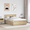 vidaXL Bed Frame Sonoma Oak 150 x 200 cm Engineered Wood