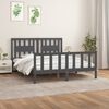 vidaXL Bed Frame without Mattress Grey Solid Wood Pine 160x200 cm