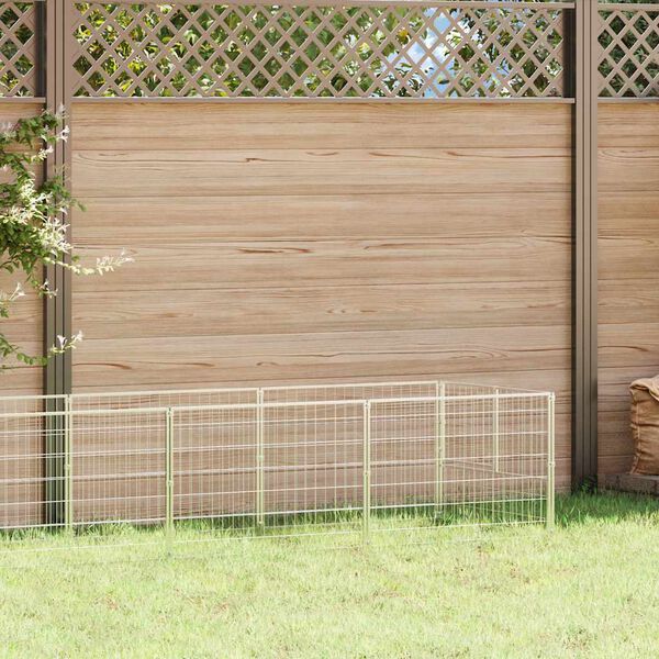 vidaXL Dog Kennel Silver 6 m&sup2; Steel