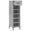 vidaXL Shoe Cabinet Concrete Grey 30x35x105 cm Engineered Wood
