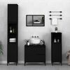 vidaXL Bathroom Cabinet Black 30x30x190 cm Engineered Wood