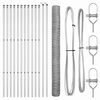 vidaXL Hexagonal Fence Ground Fix 25 x 1.5 m Galvanised Steel Silver