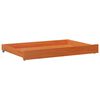vidaXL Day bed with Headboard 3 pcs Wax Brown Solid Pine Wood