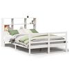 vidaXL Bookcase Bed without Mattress White 120x190 cm Small Double Solid Wood Pine