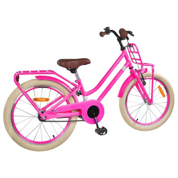 vidaXL Kids Bike 18'' for 5-7 Years Old Dark Pink