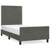 vidaXL Bed Frame without Mattress Dark Grey 100x200 cm Velvet