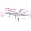vidaXL Bed Frame No Mattress Black 90x200 cm Engineered Wood