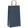 vidaXL Paper Bags 250 pcs with Handles Blue 21x11x36 cm