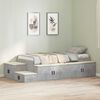 vidaXL Storage Bed Frame Concrete Grey 75 cm Engineered Wood