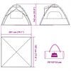 vidaXL Beach Tent 3-Person Grey Quick Release Waterproof