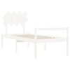 vidaXL Senior Bed without Mattress White Single Solid Wood
