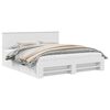 vidaXL Bed Frame with Headboard White 200 x 200 cm Engineered Wood
