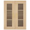 vidaXL Highboard Sonoma Oak 69.5x34x180 cm Engineered Wood