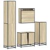 vidaXL 4&nbsp;Piece Bathroom Furniture Set&nbsp;Sonoma Oak Engineered Wood