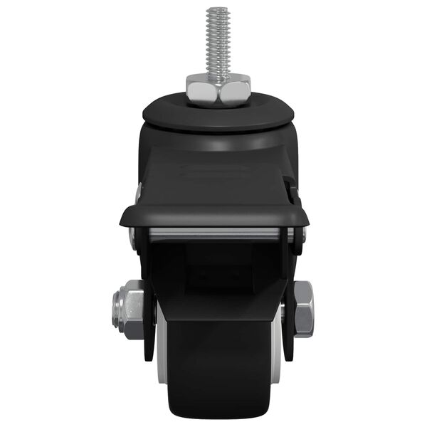 vidaXL Casters 12 pcs Black M6 x 37 mm Iron and Nylon