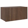 vidaXL TV Wall Cabinet with LED Lights Brown Oak 60x35x31 cm