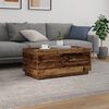 vidaXL Coffee Table with LED Lights Old Wood 90x50x40 cm