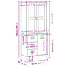 vidaXL Highboard VIKEN White 80x40x190 cm Solid Wood Pine