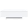 vidaXL Coffee Table with LED Lights White 100x100x31 cm