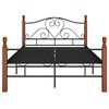 vidaXL Bed Frame without Mattress Black Metal 120x200 cm