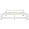 vidaXL Bed Frame without Mattress White Solid Pine Wood 120x200 cm