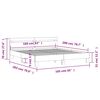 vidaXL Bed Frame with LED without Mattress Concrete Grey 160x200 cm