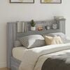 vidaXL Headboard Cabinet with LED Grey Sonoma 160 x 16.5 x 103.5 cm