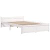 vidaXL Bed Frame without Mattress White Solid Wood 120x200 cm