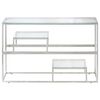 vidaXL Console Table Silver Stainless Steel and Tempered Glass