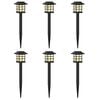 vidaXL Outdoor Solar Lights with Ground Spike 6 pcs Warm White 38.5 cm