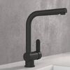 SCH&Uuml;TTE Kitchen Mixer Tap with Pull-out Spout LONDON Matte Black