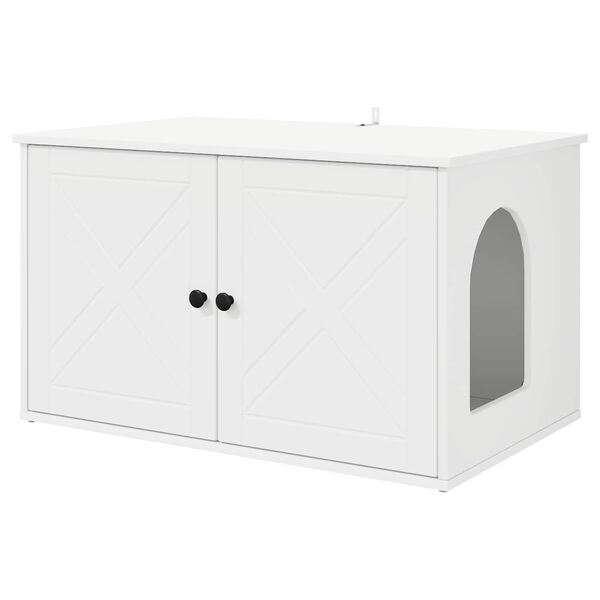 vidaXL Cat House White 85 x 55 x 50.5 cm Engineered Wood