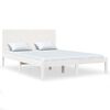 vidaXL Bed Frame without Mattress White 90x200 cm Solid Wood Pine