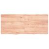 vidaXL Wall Shelf Light Brown 140x60x(2-4) cm Treated Solid Wood Oak