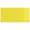 vidaXL Kitchen Backsplash Yellow 100 x 50 x 0.6 cm Tempered Glass