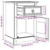 vidaXL Bedside Table with Drawer White 45 x 35 x 64 cm Solid Pine Wood