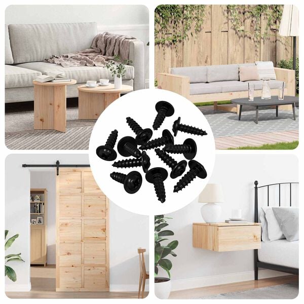 vidaXL Self Tapping Nail 16364 pcs Black 3.5 x 12 mm Iron