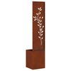 vidaXL Garden Privacy Screen Floral Rusty 32 x 140 cm Weathering steel