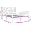 vidaXL Bed Frame without Mattress White 120x200 cm Solid Wood