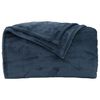 vidaXL Throw Blanket Navy Blue 150 x 200 cm Fleece