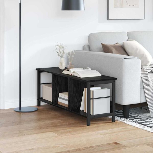 vidaXL Bookshelf Black Oak 102 x 32 x 40.5 cm Engineered Wood