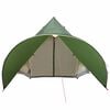 vidaXL Teepee Tent with Roof Green and Grey 415 x 415 x 247 cm