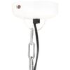 vidaXL Industrial Hanging Lamp White Round 51 cm E27 Solid Mango Wood