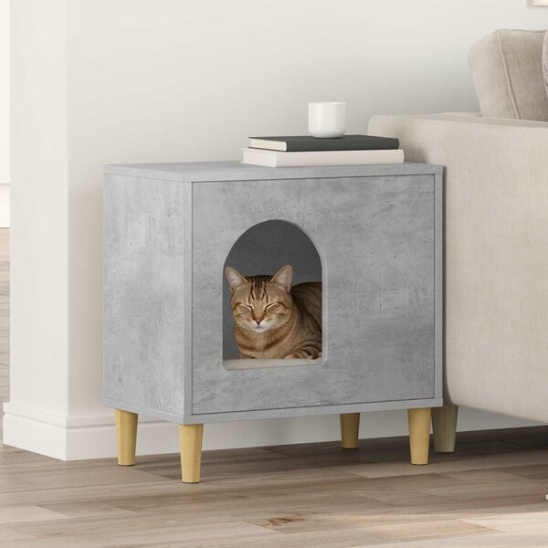 vidaXL Cat House Concerte 51 x 30 x 52 cm Engineered Wood