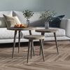 vidaXL 3 Piece Side Table Set Grey MDF and Iron