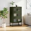 vidaXL Highboard Olive Green 68x39x123 cm Steel