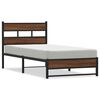 vidaXL Metal Bed Frame without Mattress Brown Oak 90x190 cm