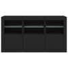 vidaXL Sideboard with LED Lights Black 123x37x67 cm