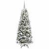 vidaXL Artificial Christmas Tree with 150 LEDs with Stand White 150 cm