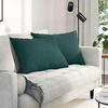 vidaXL Sofa Pillows 2 pcs Dark Green 70 x 50 cm Fabric